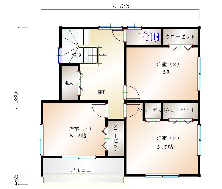 2階平面図