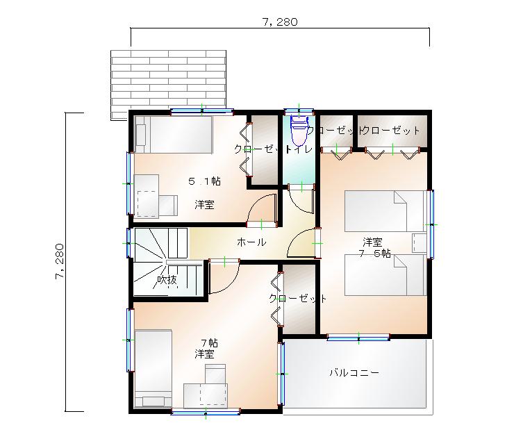 2階平面図