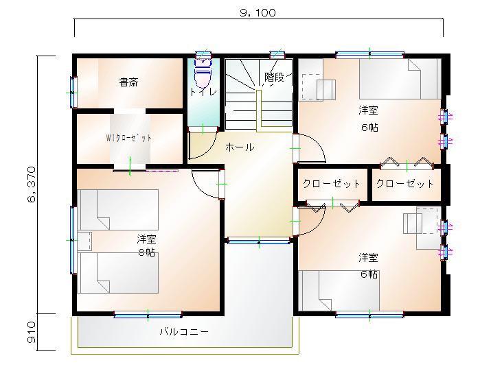 2階平面図