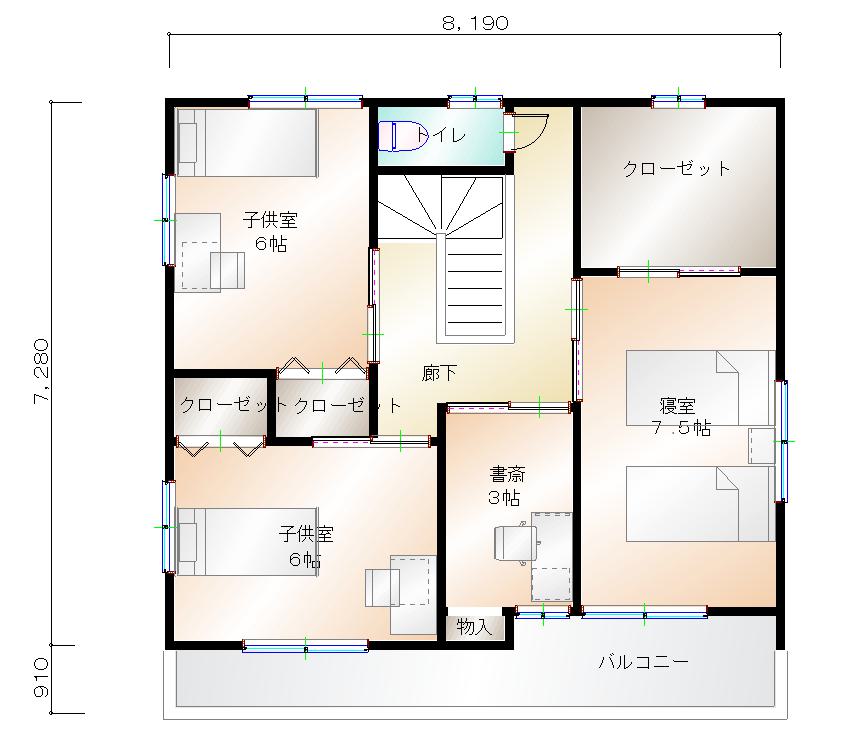 2階平面図