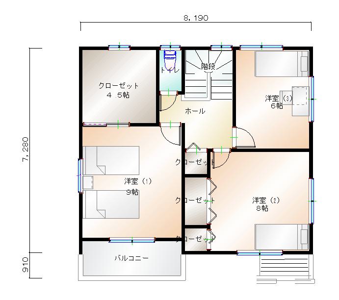 2階平面図