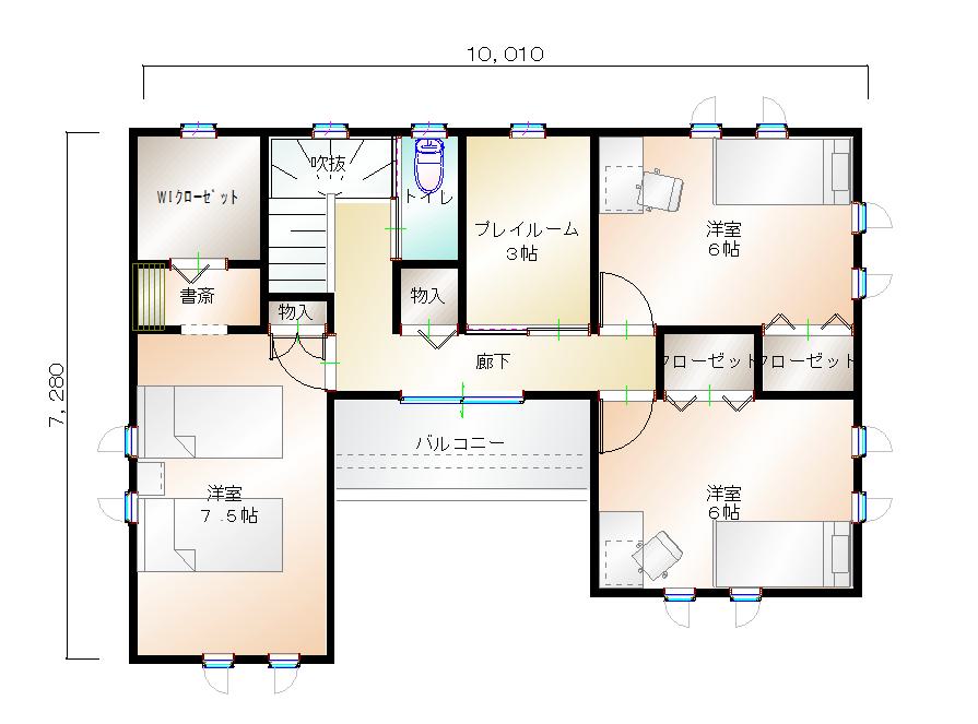 2階平面図