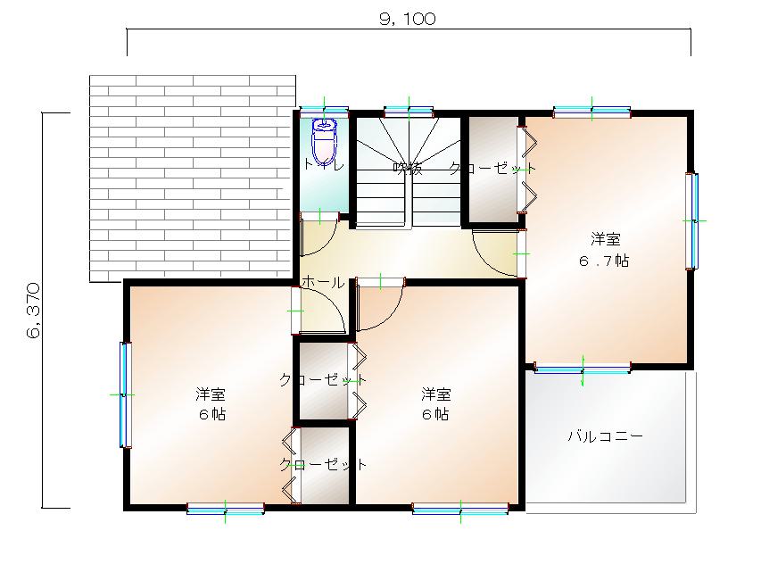 2階平面図