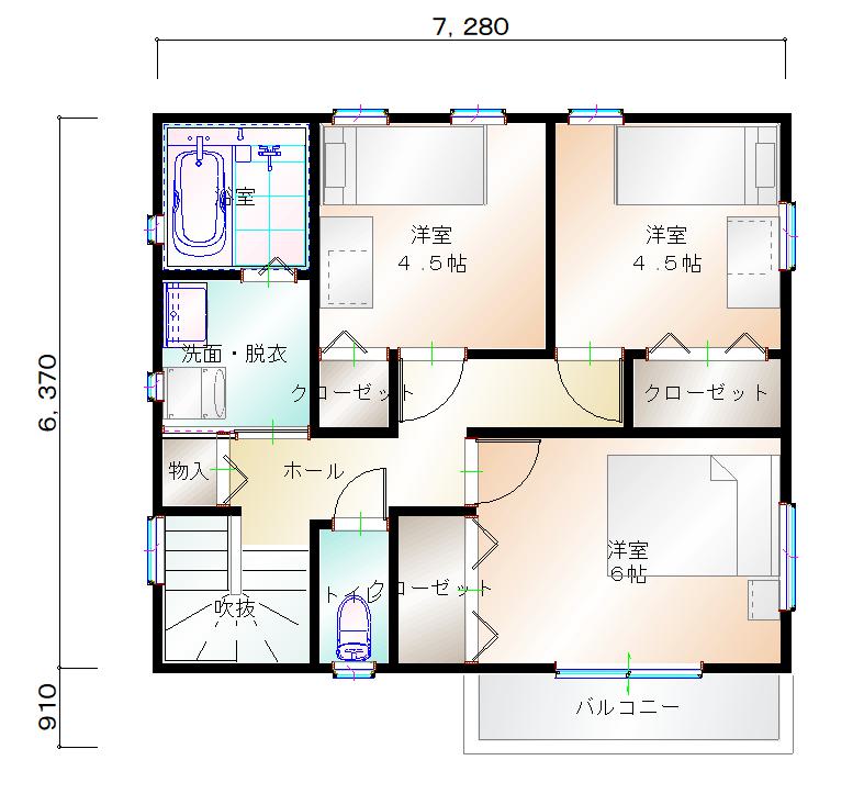 2階平面図