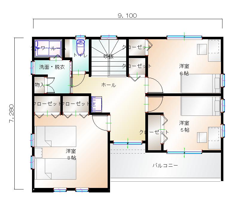 2階平面図