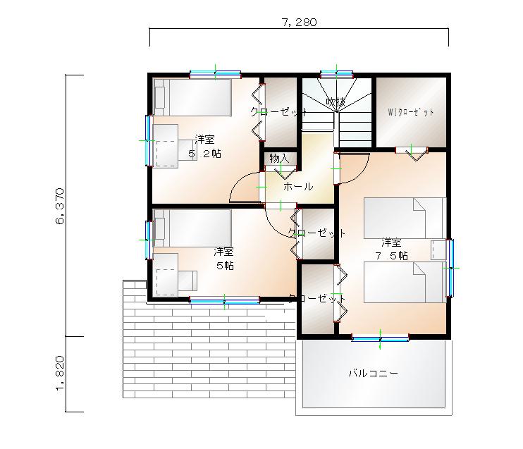 2階平面図