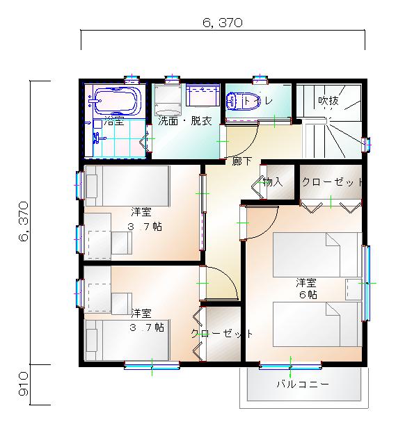 2階平面図