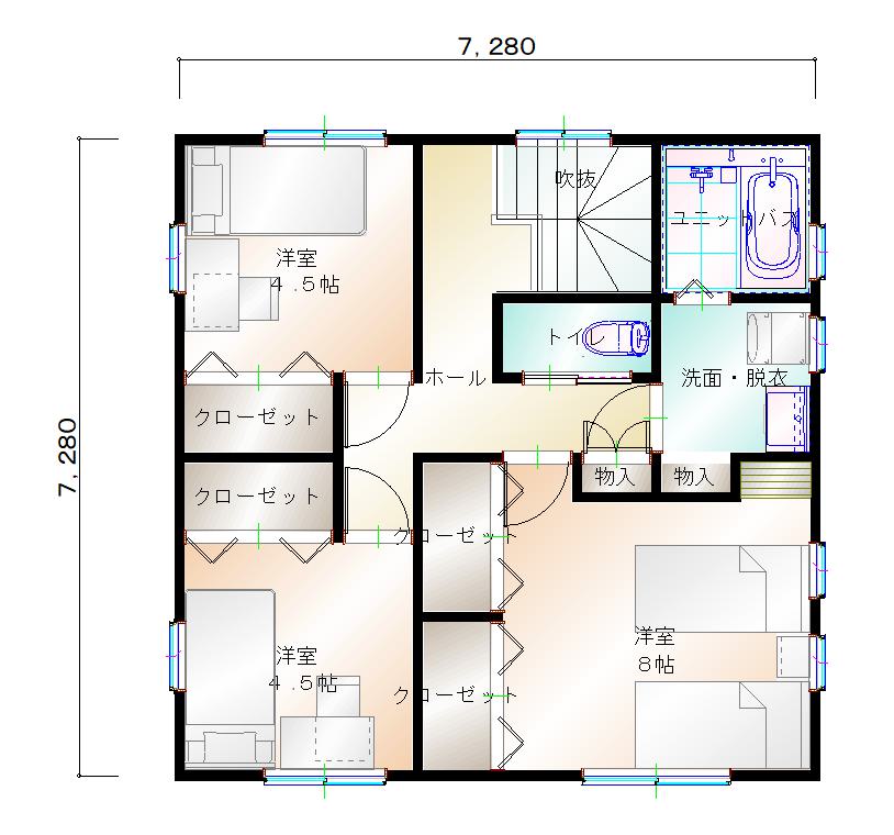 2階平面図