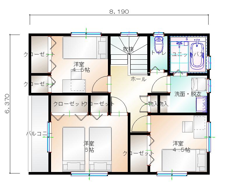 2階平面図