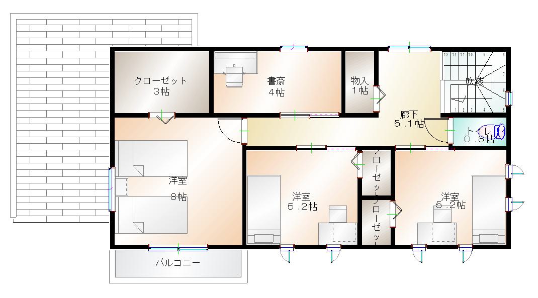 2階平面図