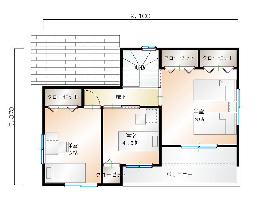 2階平面図