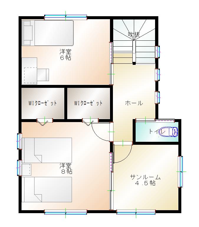 2階平面図