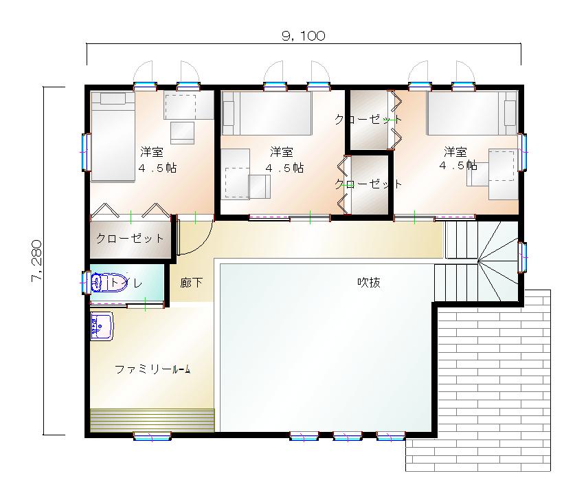 2階平面図