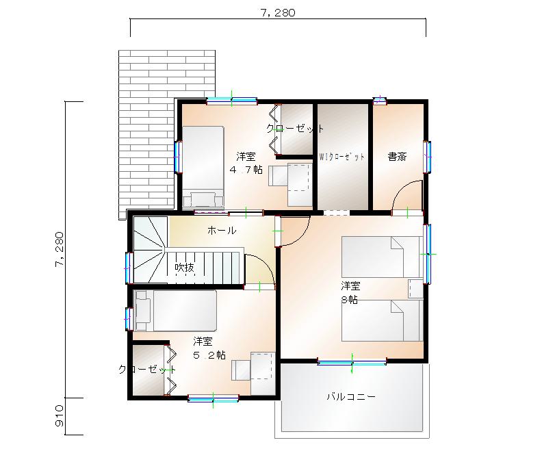 2階平面図