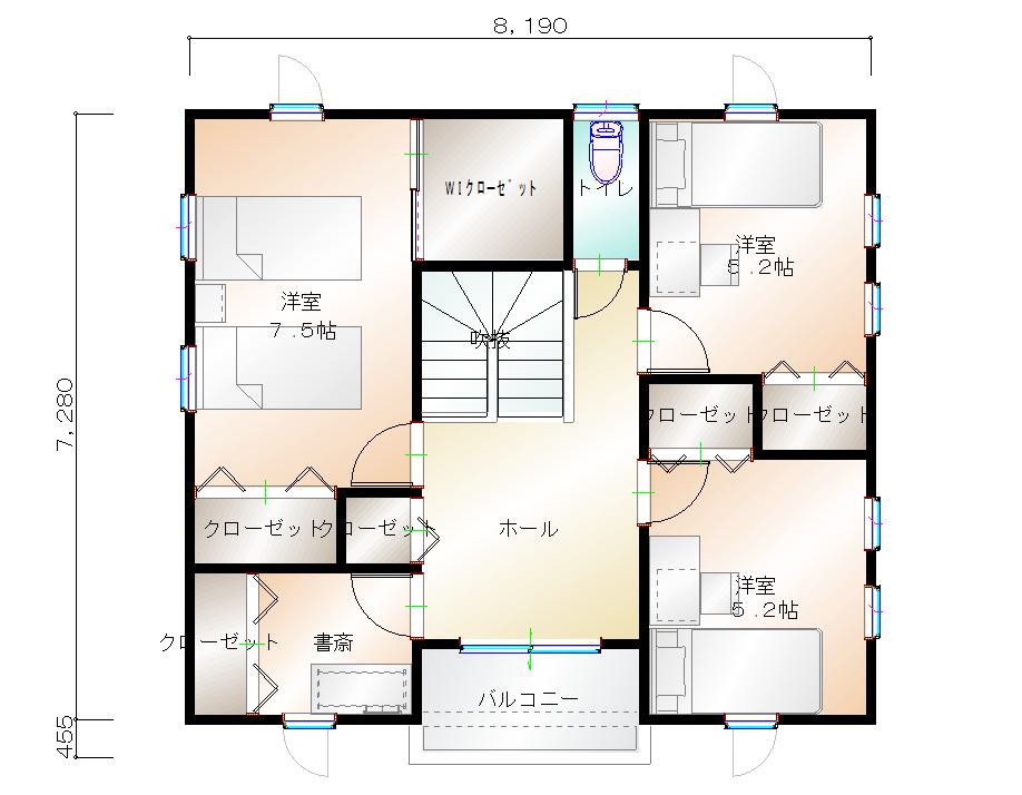 2階平面図