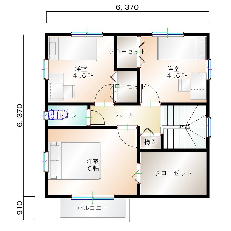 2階平面図