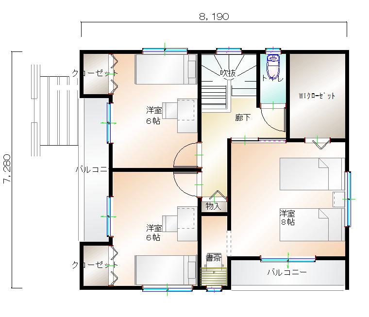 2階平面図