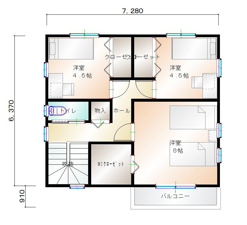 2階平面図