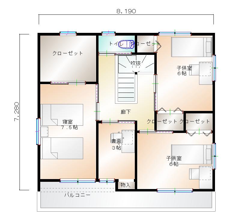 2階平面図