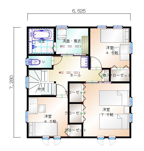 2階平面図