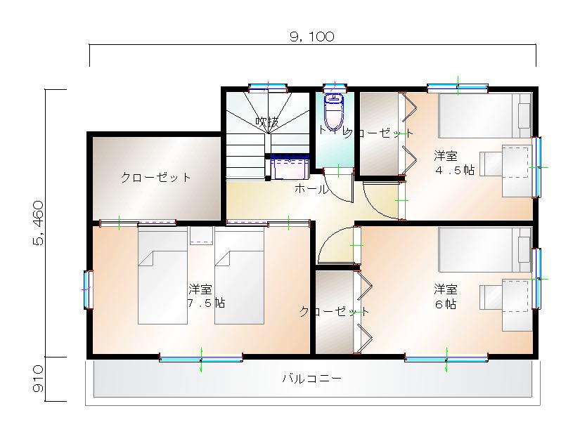 2階平面図