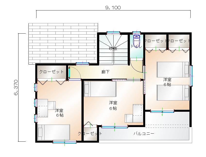 2階平面図