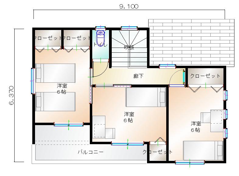 2階平面図
