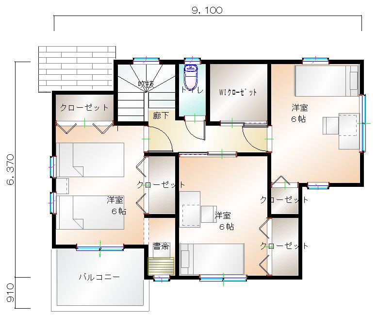 2階平面図