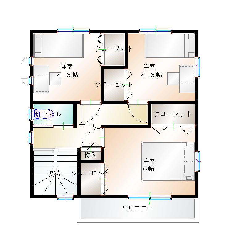 2階平面図