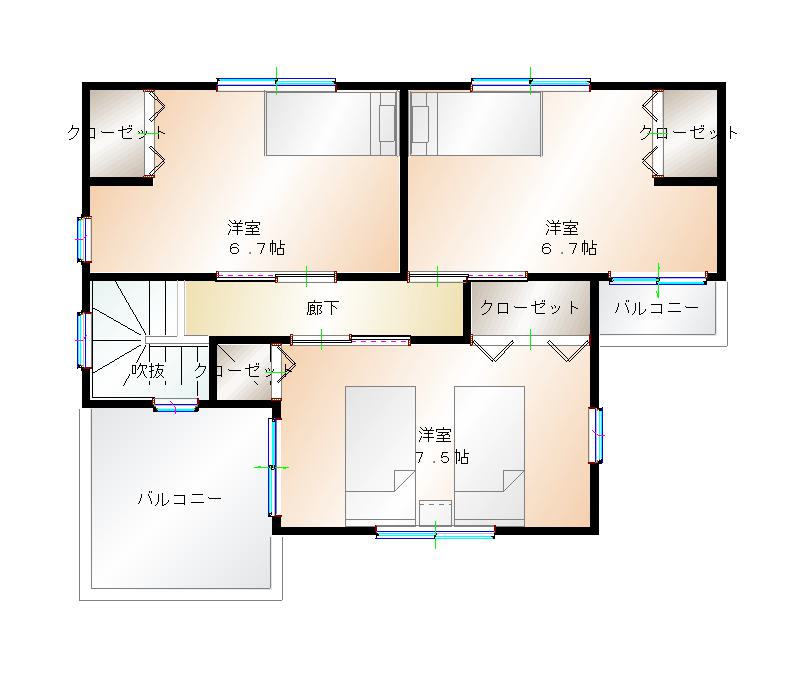 2階平面図