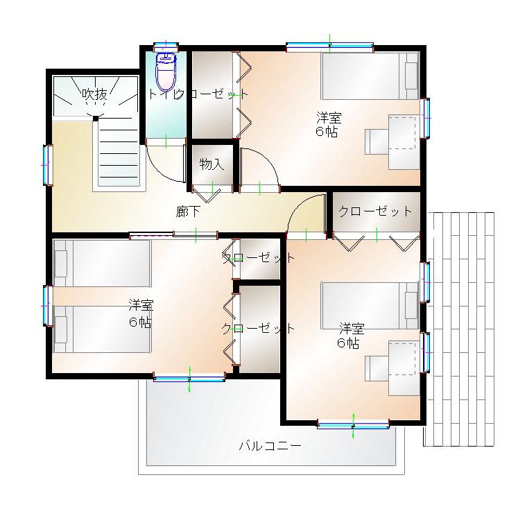 2階平面図