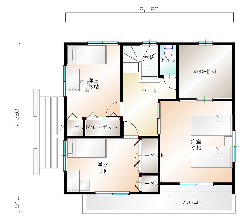 2階平面図