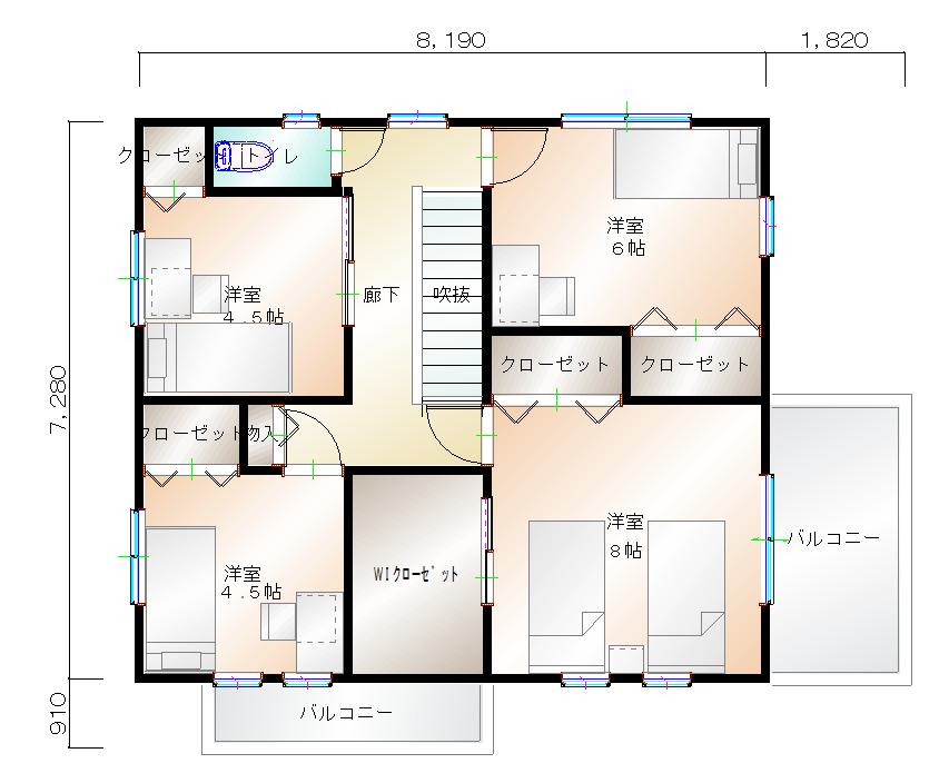 2階平面図
