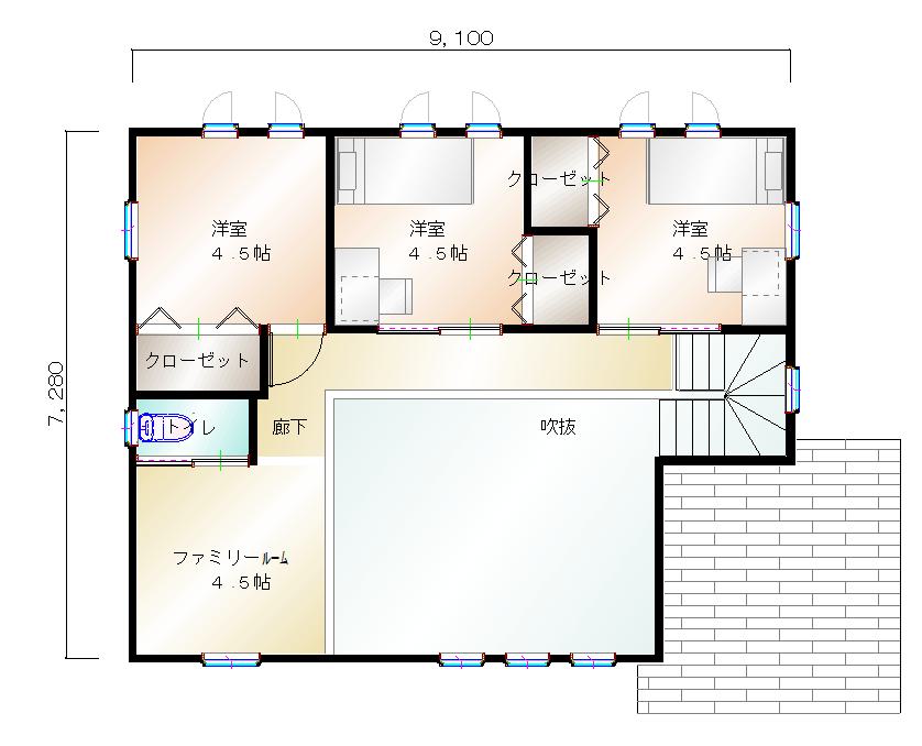 2階平面図