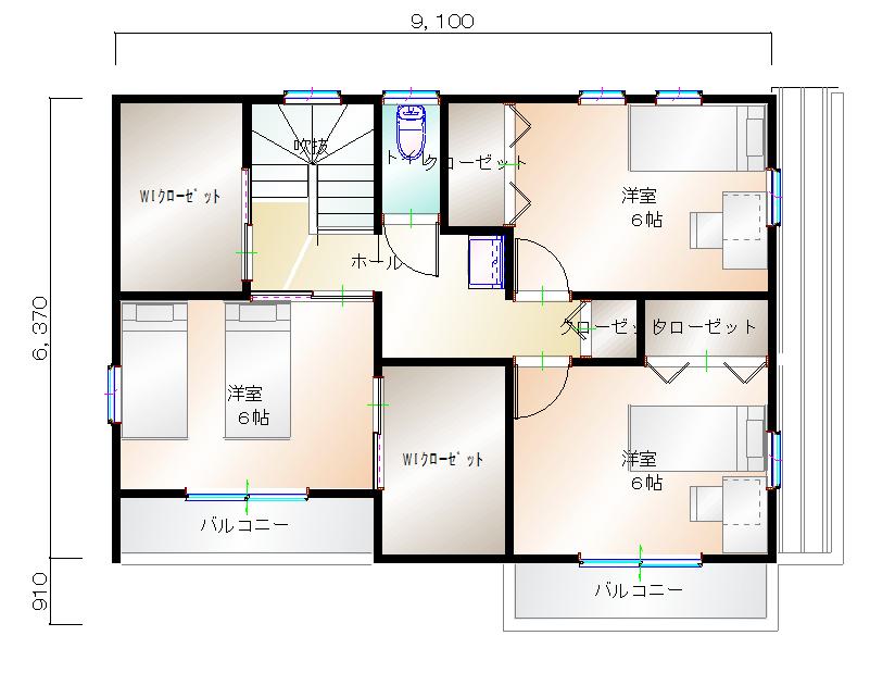 2階平面図