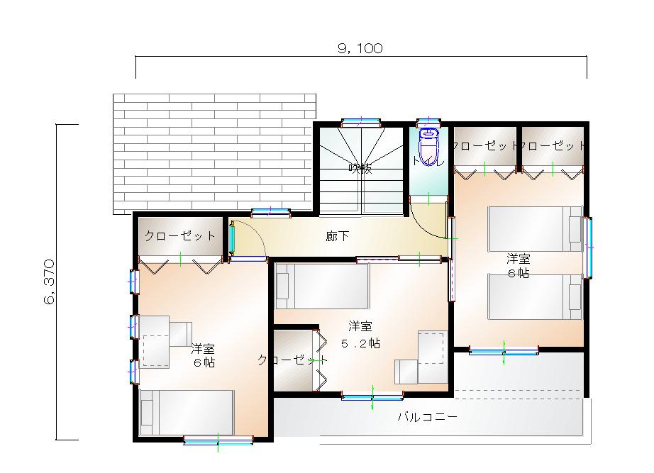 2階平面図
