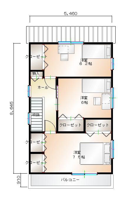 2階平面図