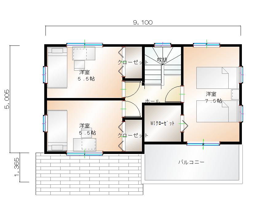 2階平面図