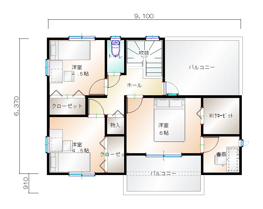 2階平面図
