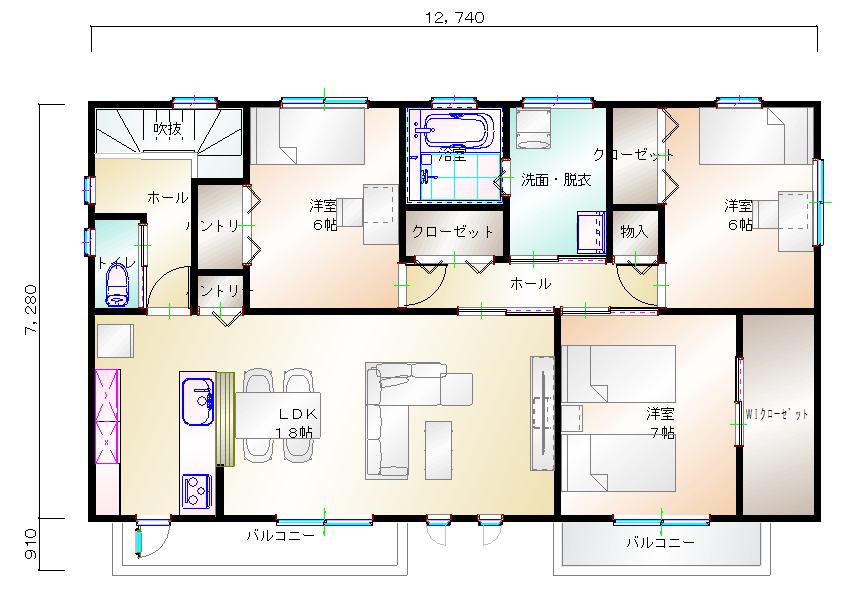 2階平面図