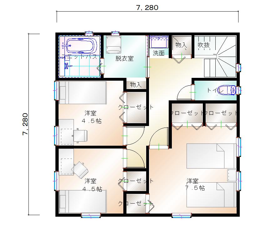 2階平面図