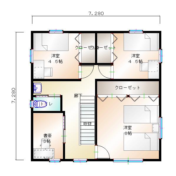 2階平面図