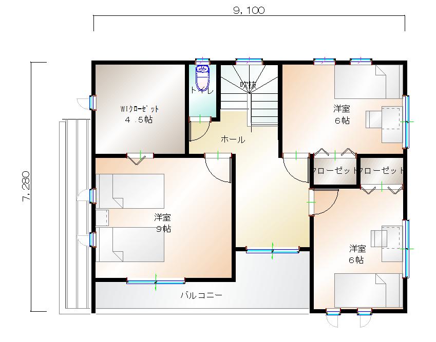 2階平面図