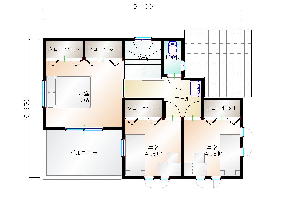 2階平面図