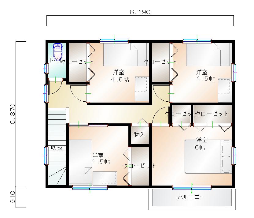 2階平面図