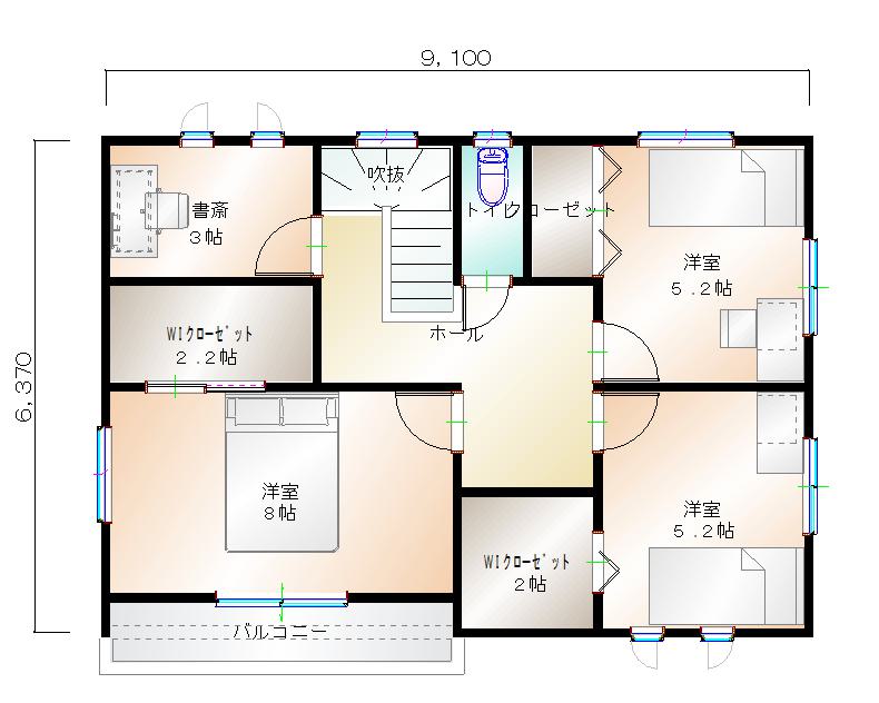 2階平面図