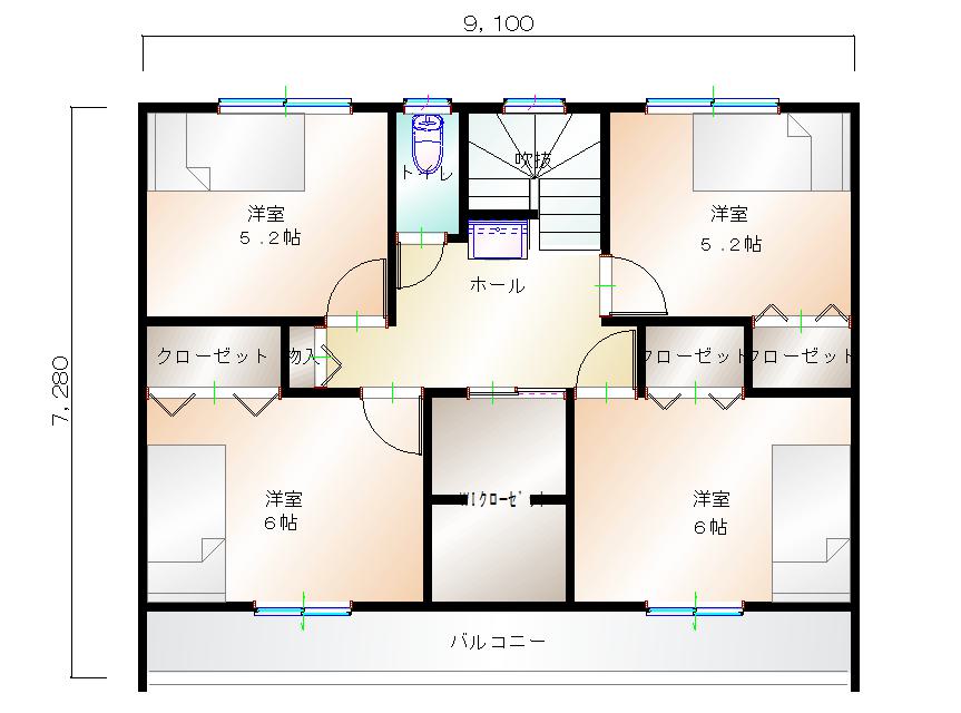 2階平面図