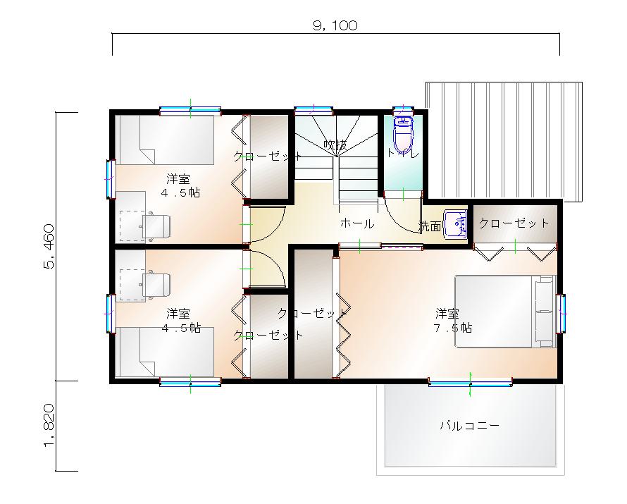 2階平面図