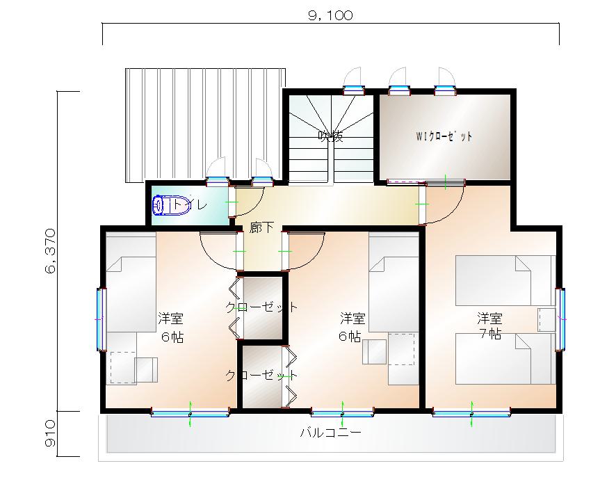 2階平面図