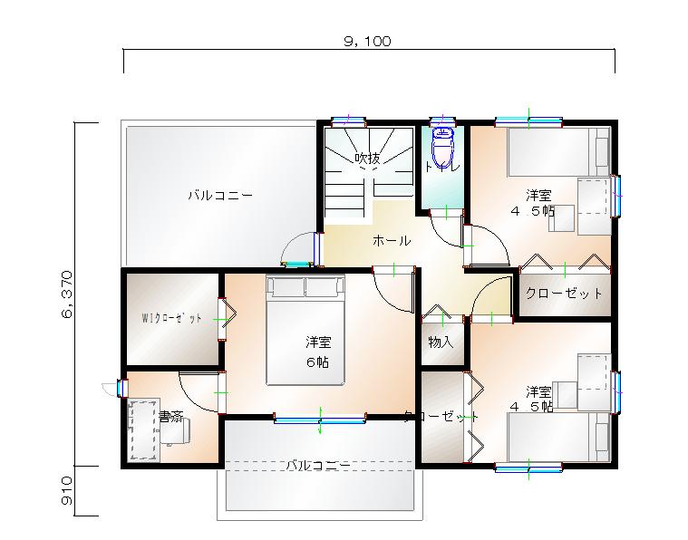 2階平面図